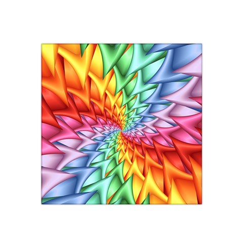 Psychedelic Rainbow Spiral Satin Bandana Scarf from ArtsNow.com Front