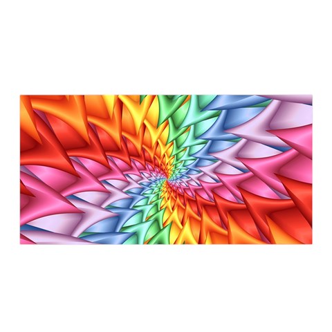 Psychedelic Rainbow Spiral Satin Wrap from ArtsNow.com Front