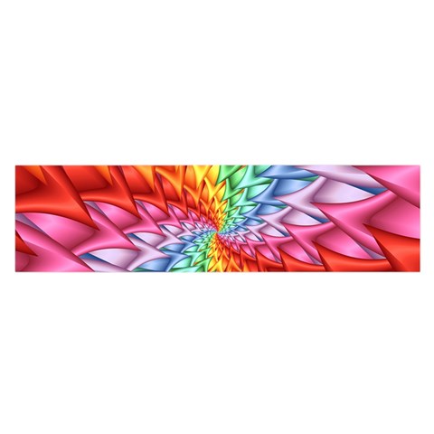 Psychedelic Rainbow Spiral Satin Scarf (Oblong) from ArtsNow.com Front