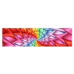 Psychedelic Rainbow Spiral Satin Scarf (Oblong)