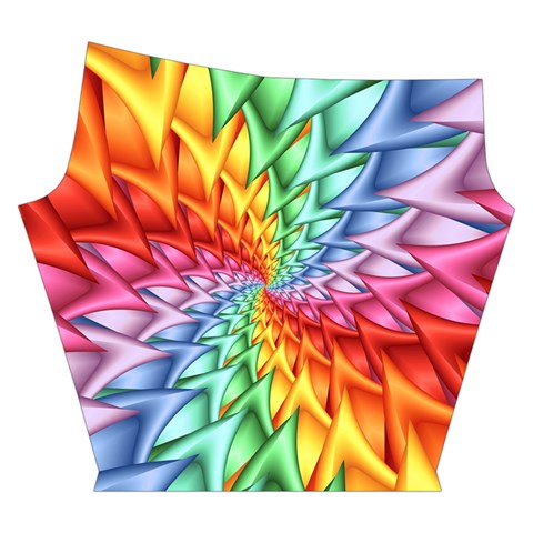 Psychedelic Rainbow Spiral Yoga Cropped Leggings from ArtsNow.com Right