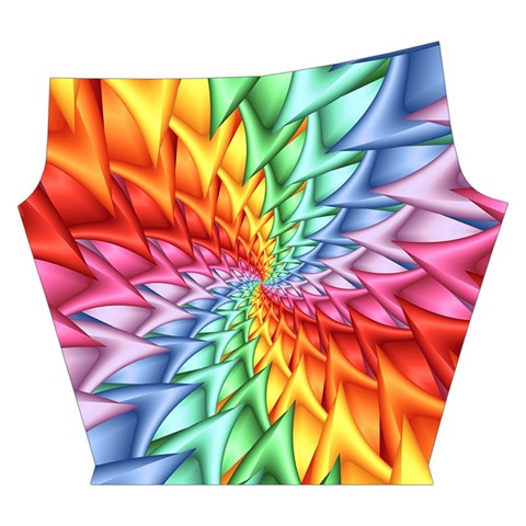 Psychedelic Rainbow Spiral Yoga Cropped Leggings from ArtsNow.com Left