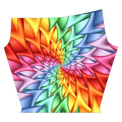 Psychedelic Rainbow Spiral Yoga Cropped Leggings from ArtsNow.com Left