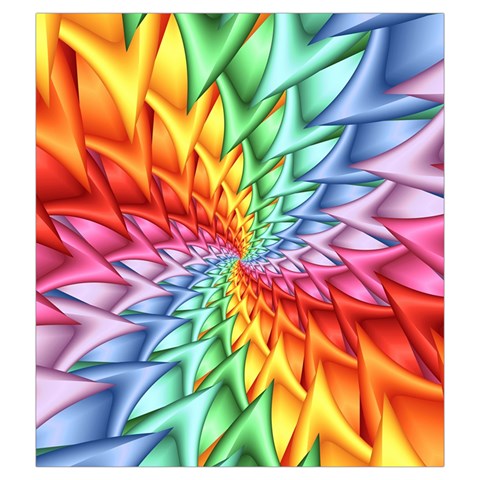 Psychedelic Rainbow Spiral Drawstring Pouch (XXL) from ArtsNow.com Front