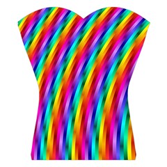 Psychedelic Rainbow Glitter Stripes  Women s Halter One Piece Swimsuit from ArtsNow.com Front