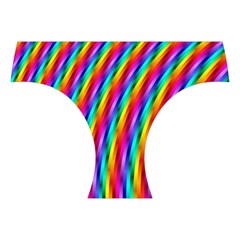 Psychedelic Rainbow Glitter Stripes  Women s Halter One Piece Swimsuit from ArtsNow.com Front Bottom