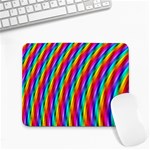 Psychedelic Rainbow Glitter Stripes Small Mousepad