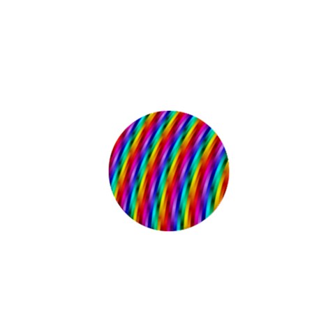 Psychedelic Rainbow Glitter Stripes 1  Mini Button from ArtsNow.com Front