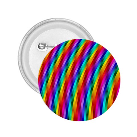 Psychedelic Rainbow Glitter Stripes 2.25  Button from ArtsNow.com Front