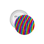 Psychedelic Rainbow Glitter Stripes 1.75  Button