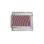 Psychedelic Rainbow Glitter Stripes Italian Charm (9mm)