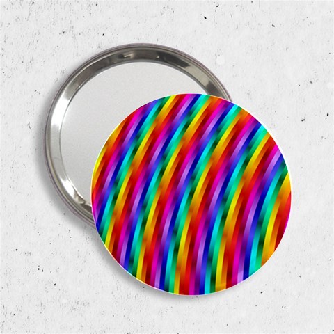 Psychedelic Rainbow Glitter Stripes 2.25  Handbag Mirror from ArtsNow.com Front