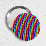 Psychedelic Rainbow Glitter Stripes 2.25  Handbag Mirror