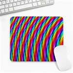 Psychedelic Rainbow Glitter Stripes Large Mousepad