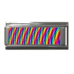 Psychedelic Rainbow Glitter Stripes Superlink Italian Charm (9mm)