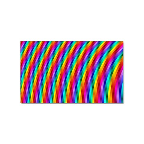 Psychedelic Rainbow Glitter Stripes Sticker (Rectangular) from ArtsNow.com Front