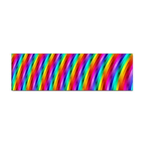 Psychedelic Rainbow Glitter Stripes Sticker (Bumper) from ArtsNow.com Front