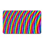 Psychedelic Rainbow Glitter Stripes Magnet (Rectangular)