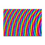 Psychedelic Rainbow Glitter Stripes Sticker A4 (10 pack)