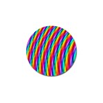 Psychedelic Rainbow Glitter Stripes Golf Ball Marker