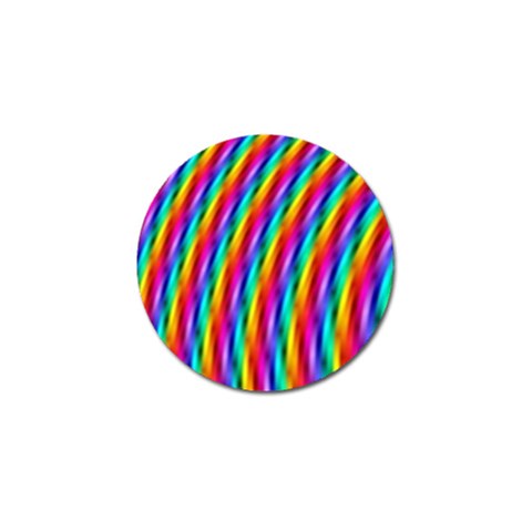 Psychedelic Rainbow Glitter Stripes Golf Ball Marker (4 pack) from ArtsNow.com Front