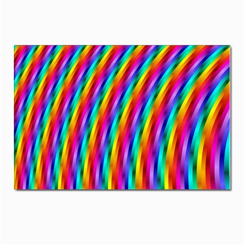 Psychedelic Rainbow Glitter Stripes Postcard 4 x 6  (Pkg of 10) from ArtsNow.com Front