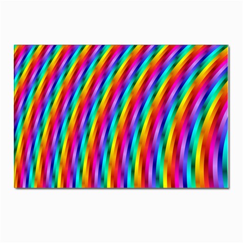 Psychedelic Rainbow Glitter Stripes Postcards 5  x 7  (Pkg of 10) from ArtsNow.com Front