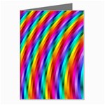 Psychedelic Rainbow Glitter Stripes Greeting Card