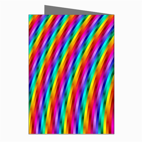 Psychedelic Rainbow Glitter Stripes Greeting Cards (Pkg of 8) from ArtsNow.com Right