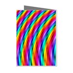 Psychedelic Rainbow Glitter Stripes Mini Greeting Cards (Pkg of 8)