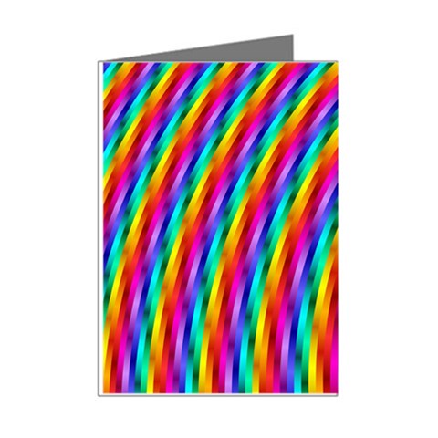 Psychedelic Rainbow Glitter Stripes Mini Greeting Cards (Pkg of 8) from ArtsNow.com Right