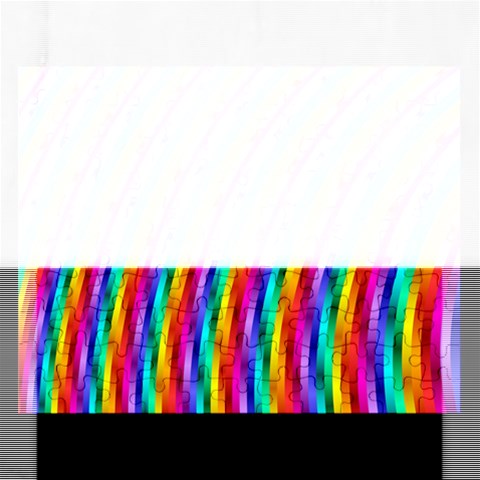 Psychedelic Rainbow Glitter Stripes Jigsaw Puzzle (Rectangular) from ArtsNow.com Front