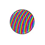 Psychedelic Rainbow Glitter Stripes Hat Clip Ball Marker