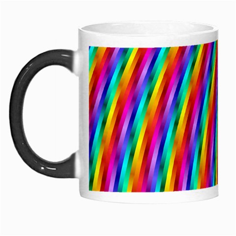 Psychedelic Rainbow Glitter Stripes Morph Mug from ArtsNow.com Left