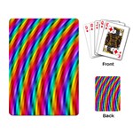 Psychedelic Rainbow Glitter Stripes Playing Cards Single Design