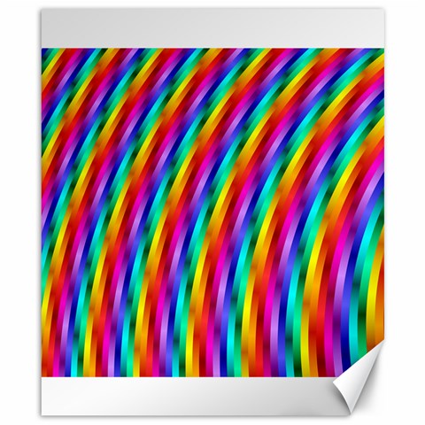 Psychedelic Rainbow Glitter Stripes Canvas 8  x 10  from ArtsNow.com 8.15 x9.66  Canvas - 1