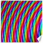 Psychedelic Rainbow Glitter Stripes Canvas 12  x 12 