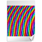 Psychedelic Rainbow Glitter Stripes Canvas 12  x 18 