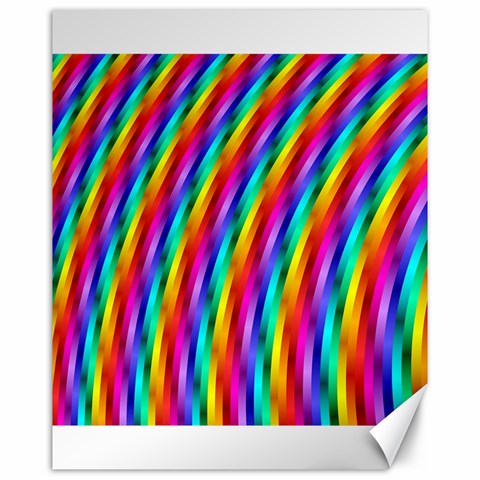 Psychedelic Rainbow Glitter Stripes Canvas 16  x 20  from ArtsNow.com 15.75 x19.29  Canvas - 1