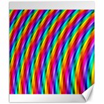 Psychedelic Rainbow Glitter Stripes Canvas 20  x 24 