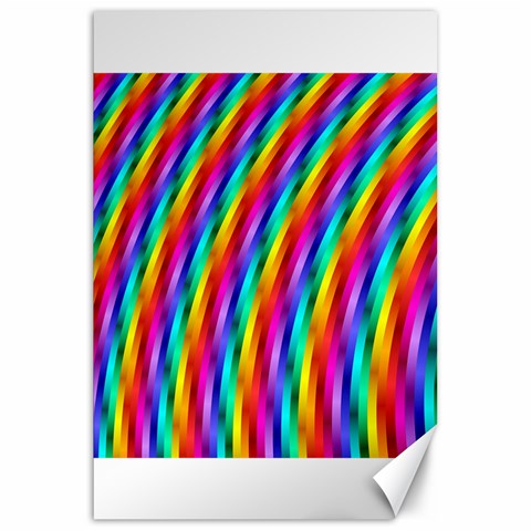 Psychedelic Rainbow Glitter Stripes Canvas 20  x 30  from ArtsNow.com 19.62 x28.9  Canvas - 1