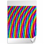 Psychedelic Rainbow Glitter Stripes Canvas 20  x 30 