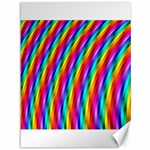 Psychedelic Rainbow Glitter Stripes Canvas 36  x 48 