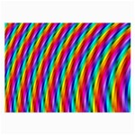 Psychedelic Rainbow Glitter Stripes Large Glasses Cloth