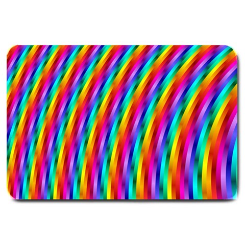 Psychedelic Rainbow Glitter Stripes Large Doormat from ArtsNow.com 30 x20  Door Mat