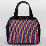 Psychedelic Rainbow Glitter Stripes Classic Handbag (One Side)