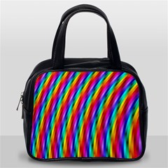 Psychedelic Rainbow Glitter Stripes Classic Handbag (Two Sides) from ArtsNow.com Back