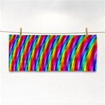 Psychedelic Rainbow Glitter Stripes Hand Towel