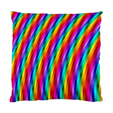 Psychedelic Rainbow Glitter Stripes Standard Cushion Case (One Side) from ArtsNow.com Front