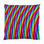 Psychedelic Rainbow Glitter Stripes Standard Cushion Case (One Side)